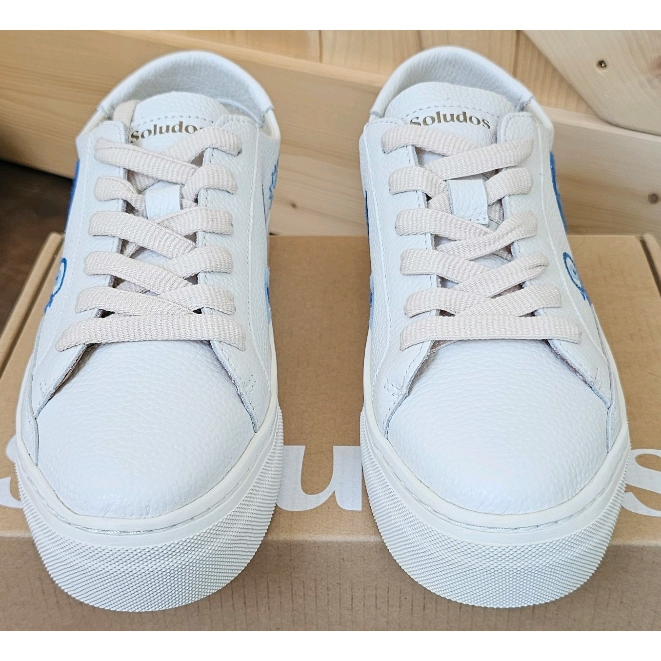 Soludos Women's White Evil Eye Ibiza Sneaker. Size 7 New In Box — image 3 of 6